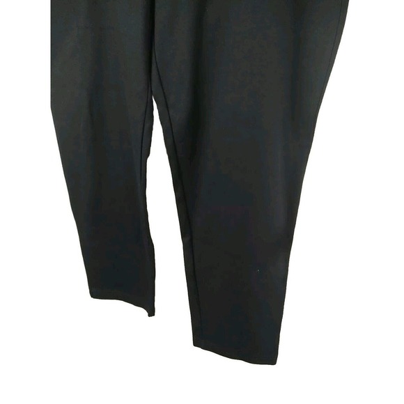 L.L.Bean Women's Black Flat Front Cropped/Ankle Side Zip Button Pants. Size 14 - Picture 3 of 12